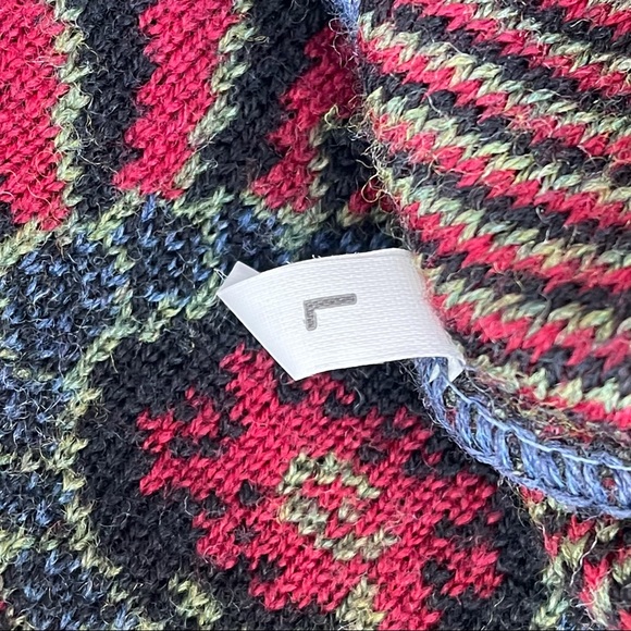 Oliver By Valentino Vintage Blue Paisley/Floral Unisex Sweater Size Large - Picture 10 of 15